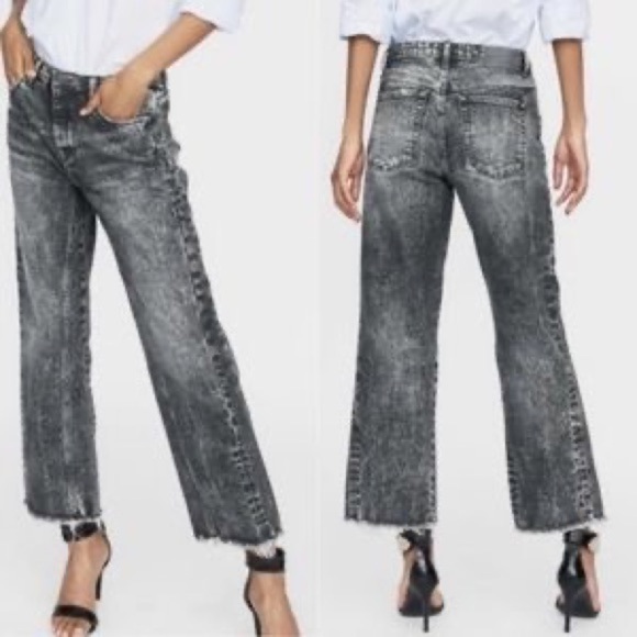 MAJE Paola Gris Denim Jeans size 4 - Picture 3 of 15